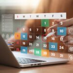 Digitale Kalenderansicht auf Laptop mit Termin | Brandwache Stuttgart